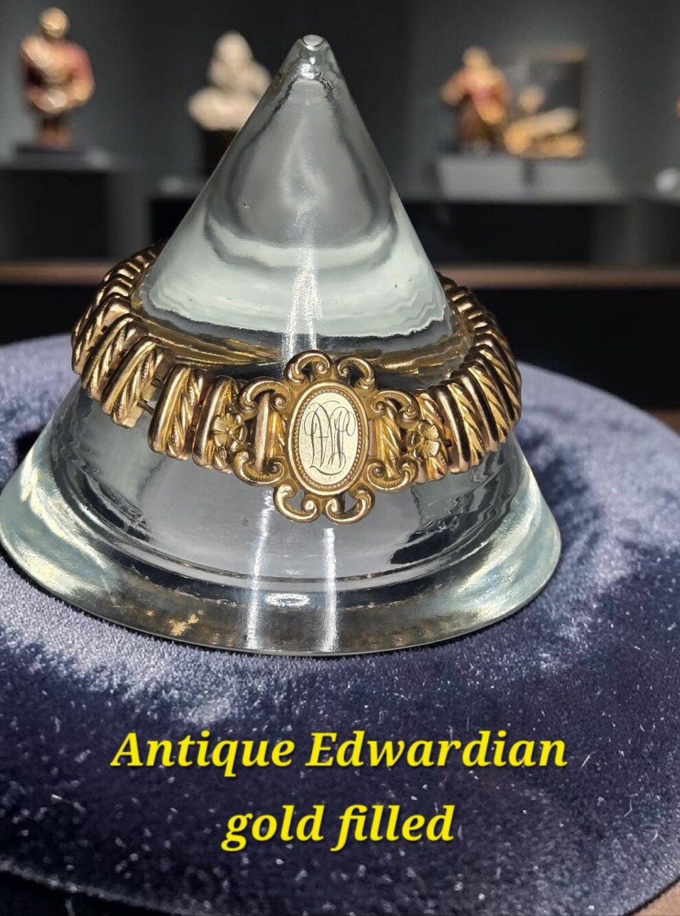 Antique Edwardian Gold Filled Monogram Expansion Sweetheart Bracelet